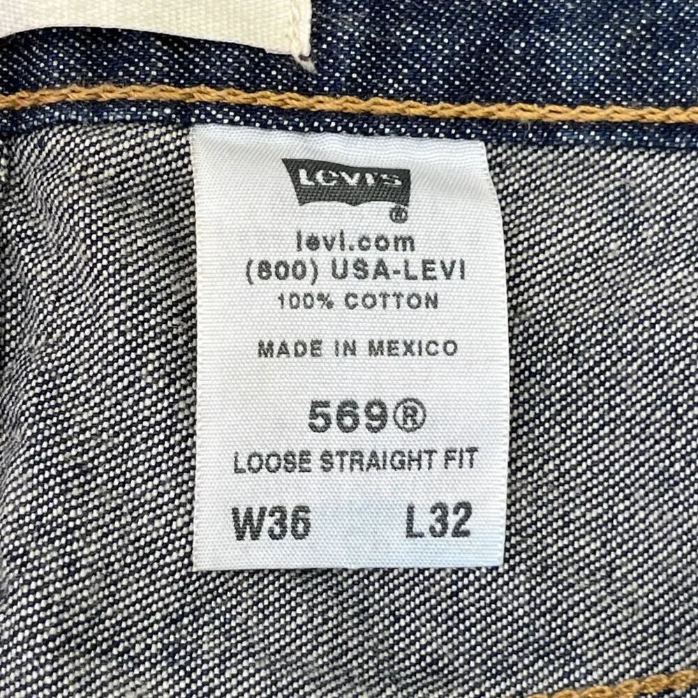 Y2K Levi's 559 Loose Fit Straight Jeans Men's Size 36x32 Vintage Skater Grunge